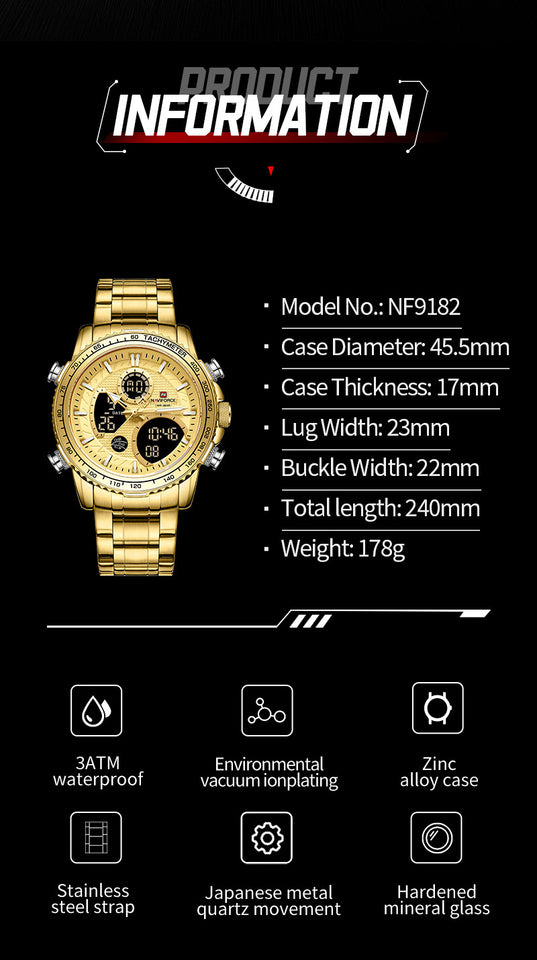 NAVIFORCE 9182 GOLD