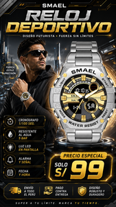 SMAEL 8090 SILVER GOLD