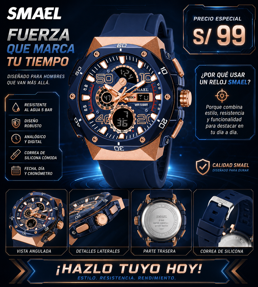 SMAEL 8113 AZUL GOLD ROSE