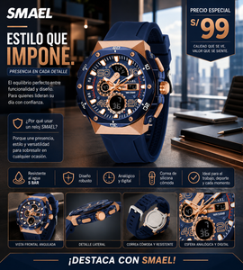 SMAEL 8113 AZUL GOLD ROSE