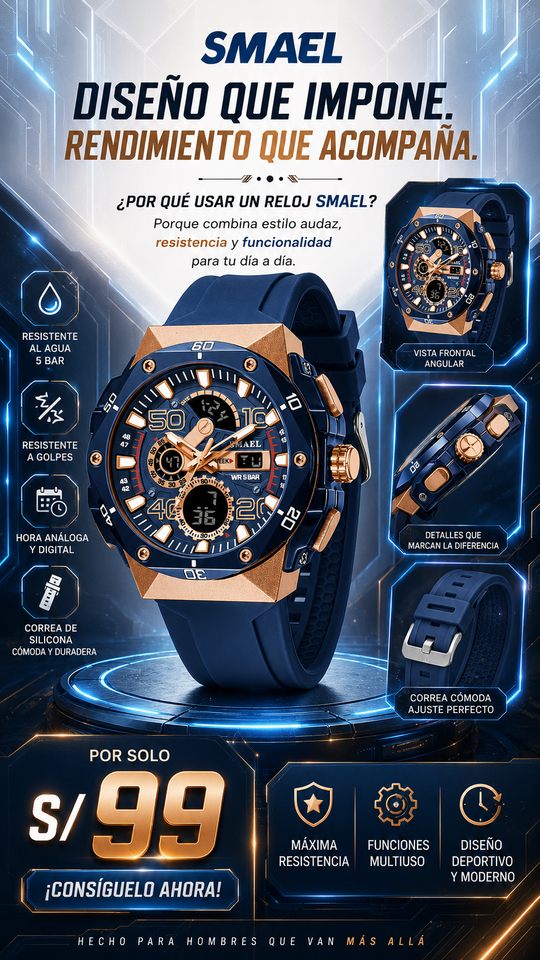 SMAEL 8113 AZUL GOLD ROSE