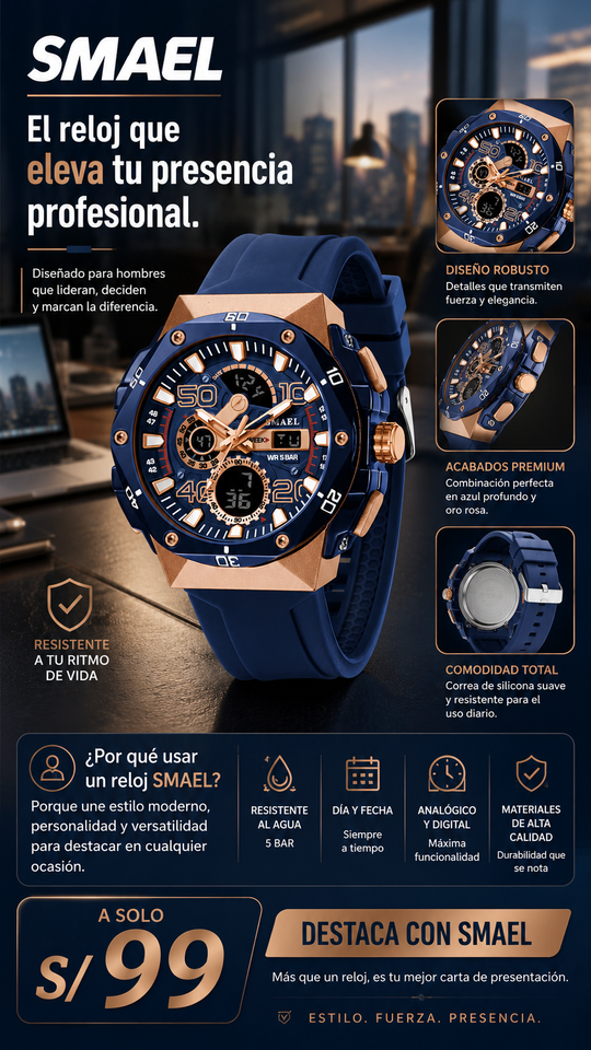 SMAEL 8113 AZUL GOLD ROSE