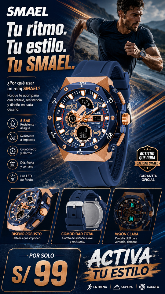 SMAEL 8113 AZUL GOLD ROSE