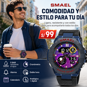 SMAEL 8068 Black and purple