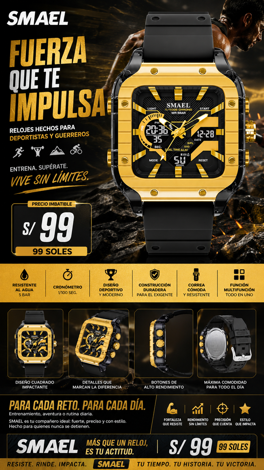 SMAEL 8133 GOLD BLACK