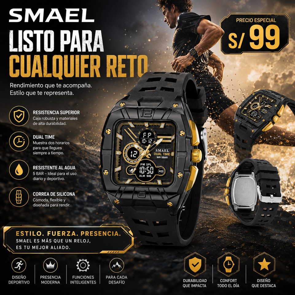 SMAEL 8135 GOLD BLACK