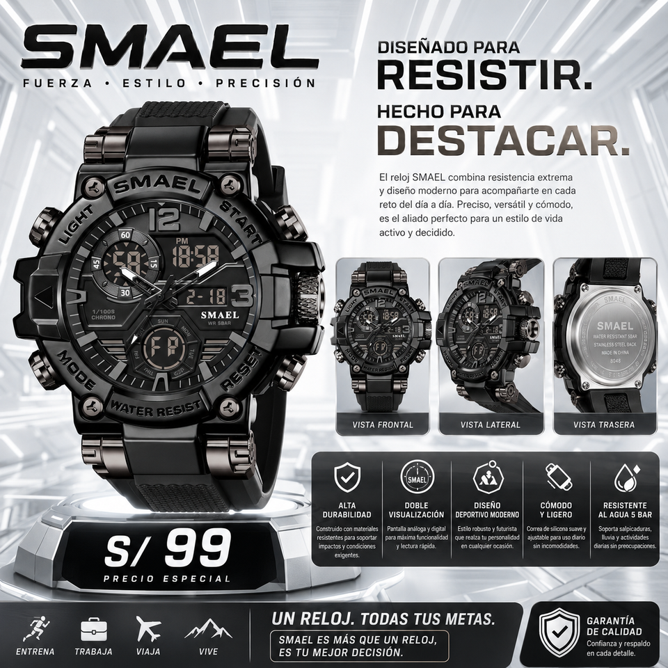 SMAEL 8110 GOLD BLACK