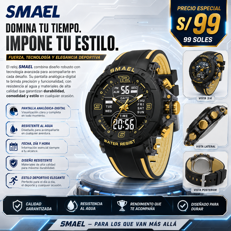 SMAEL 8140 GOLD BLACK