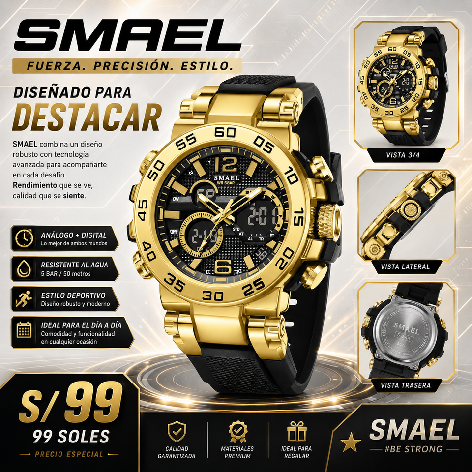 SMAEL 8106 GOLD BLACK
