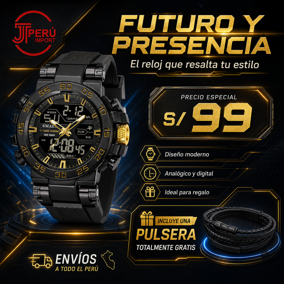 SMAEL 8139 BLACK GOLD