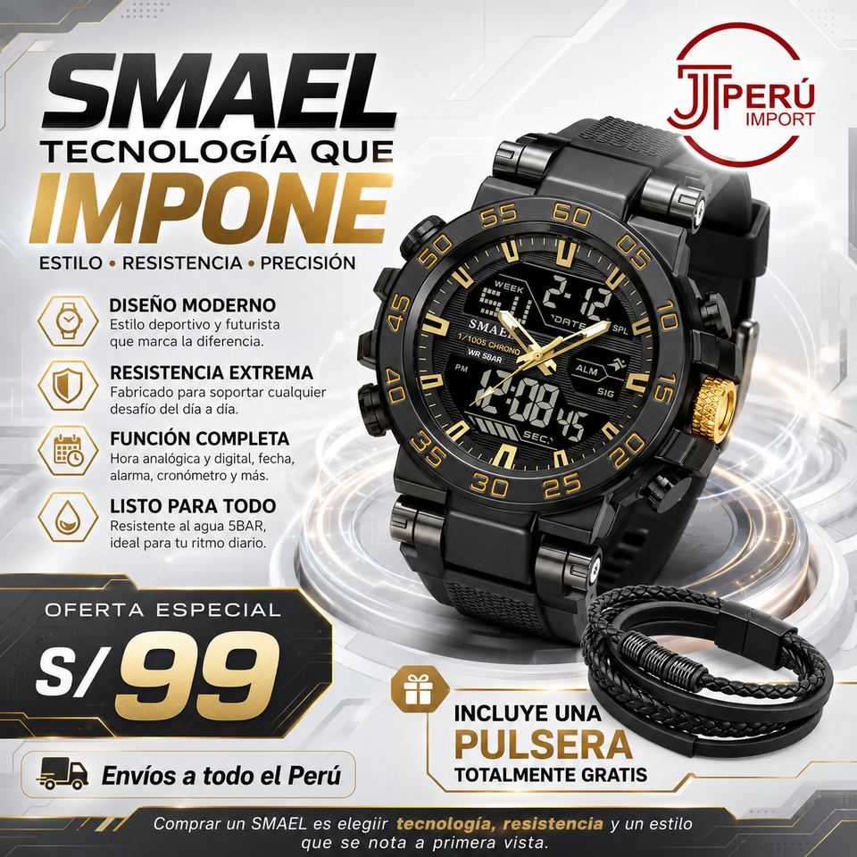SMAEL 8139 BLACK GOLD