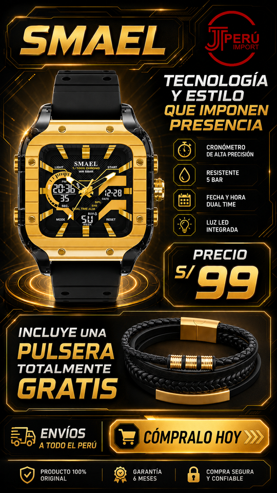 SMAEL 8133 GOLD BLACK