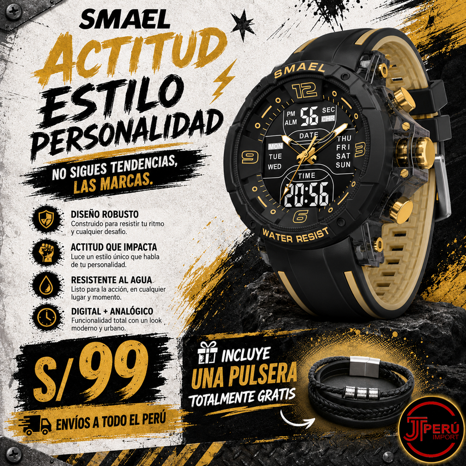 SMAEL 8140 GOLD BLACK
