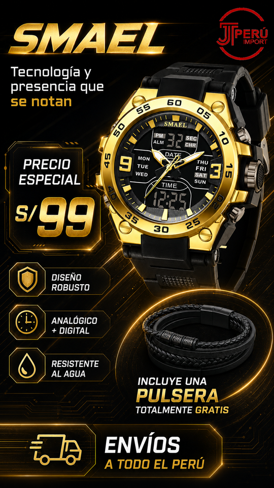 SMAEL 8138 GOLD BLACK