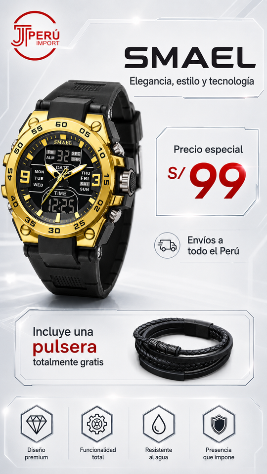 SMAEL 8138 GOLD BLACK