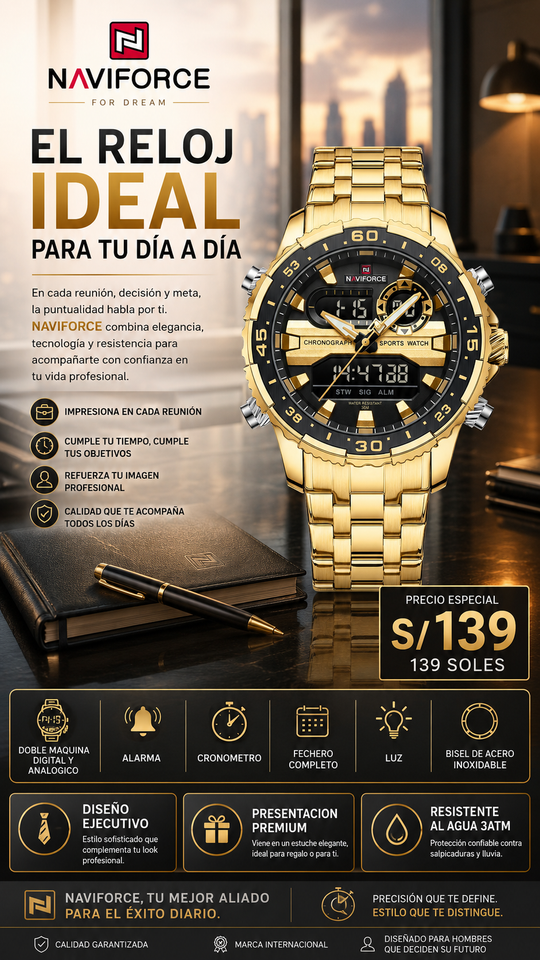 NAVIFORCE 9234 GOLD BLC