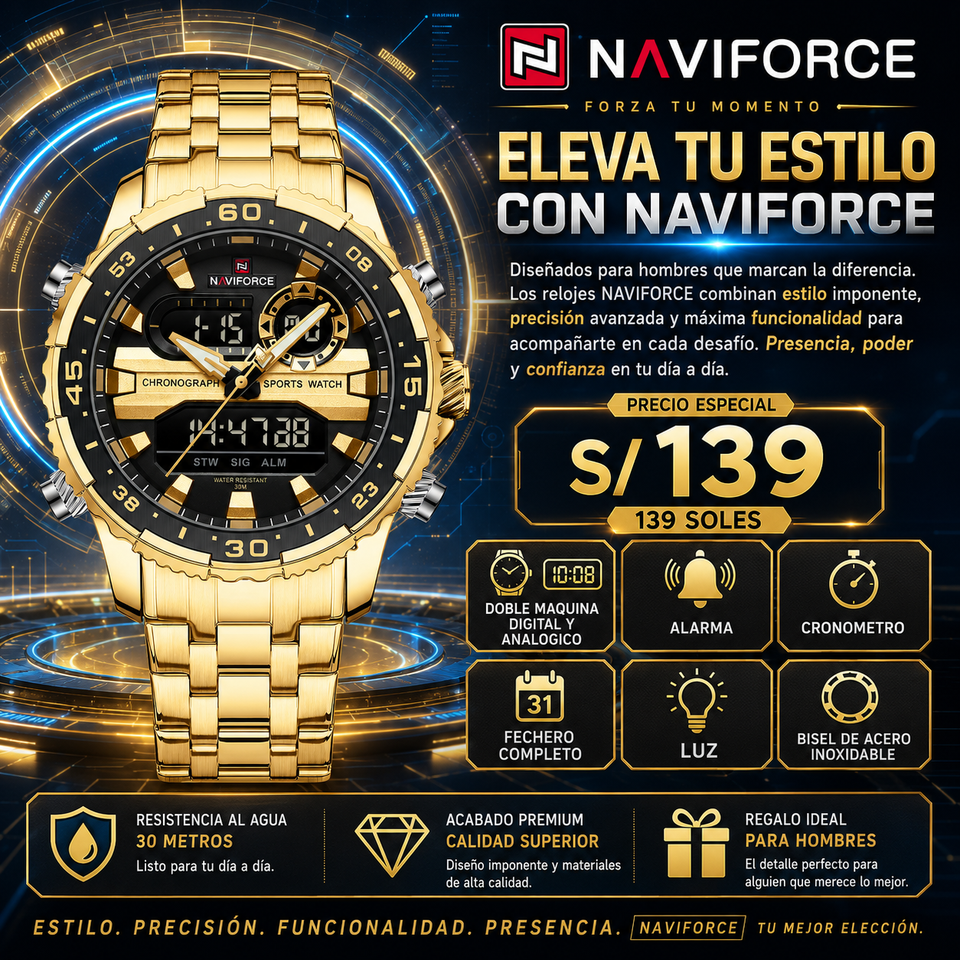 NAVIFORCE 9234 GOLD BLC