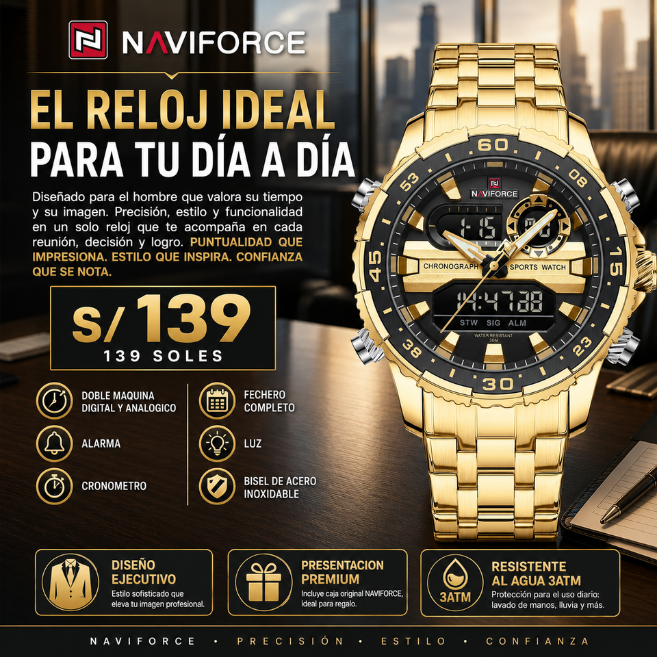 NAVIFORCE 9234 GOLD BLC