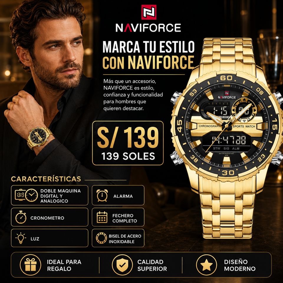 NAVIFORCE 9234 GOLD BLC
