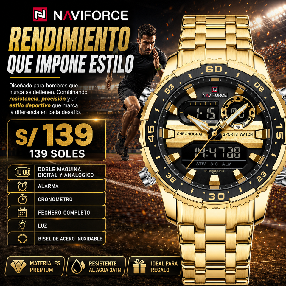 NAVIFORCE 9234 GOLD BLC
