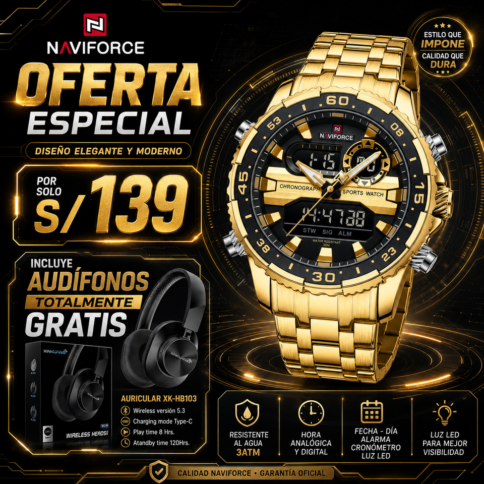 NAVIFORCE 9234 GOLD BLC