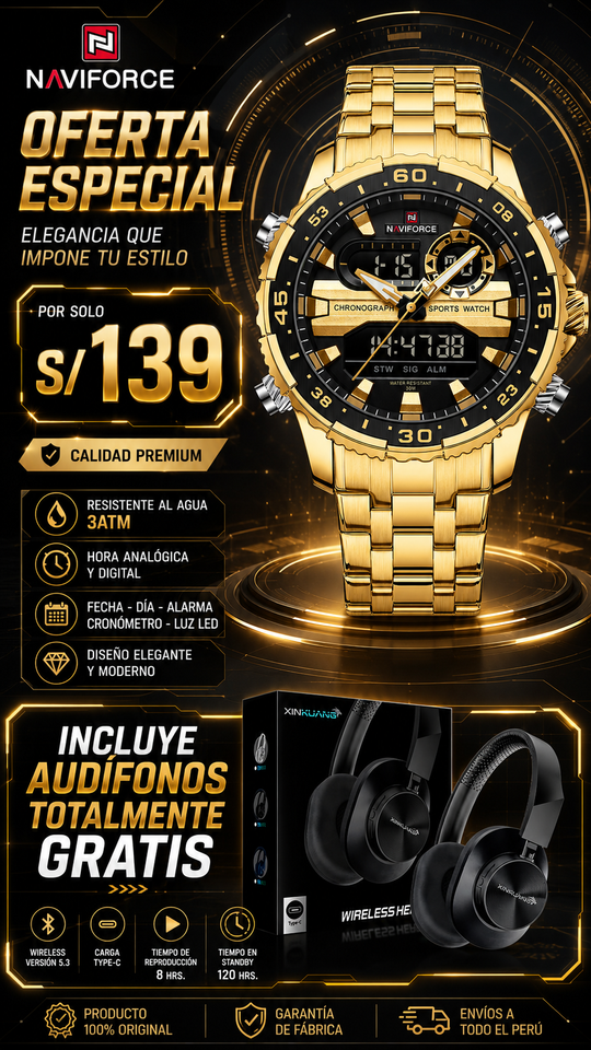 NAVIFORCE 9234 GOLD BLC