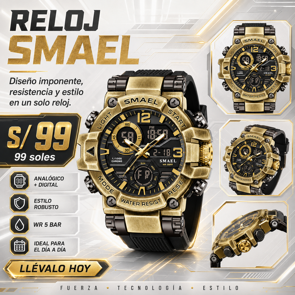 SMAEL 8110 GOLD BLACK