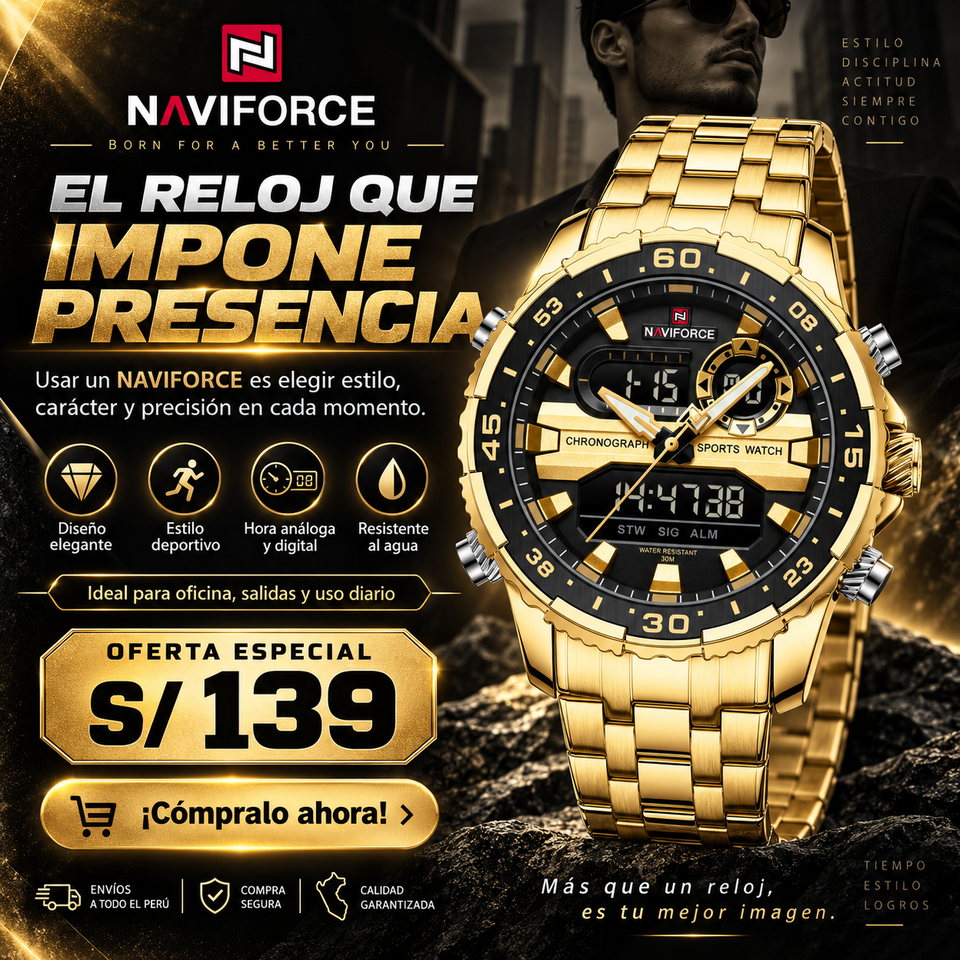 NAVIFORCE 9234 GOLD BLC