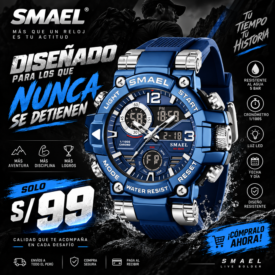 SMAEL 8110 SILVER BLUE