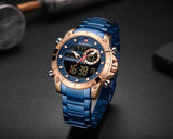 NAVIFORCE 9163 AZUL GOLD ROSE