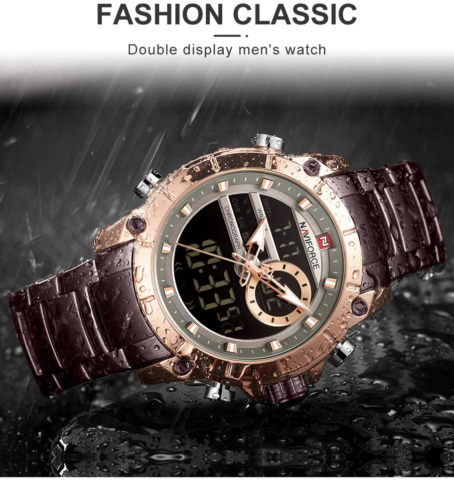 NAVIFORCE 9163 MARRON