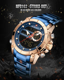 NAVIFORCE 9163 AZUL GOLD ROSE