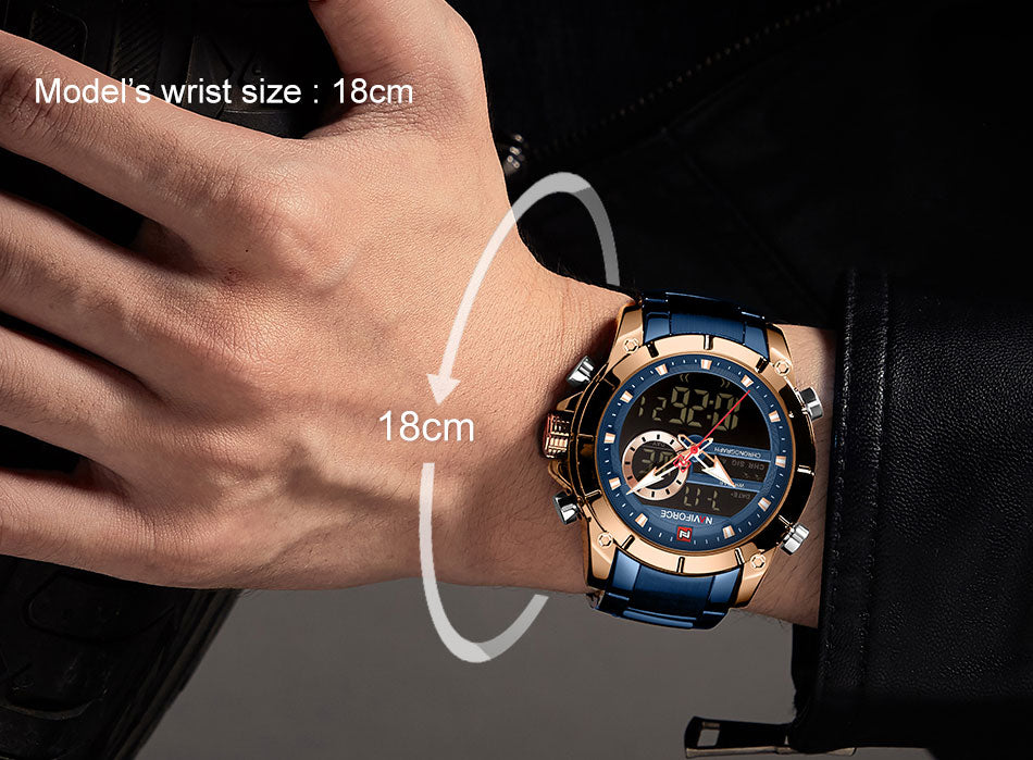 NAVIFORCE 9163 AZUL GOLD ROSE