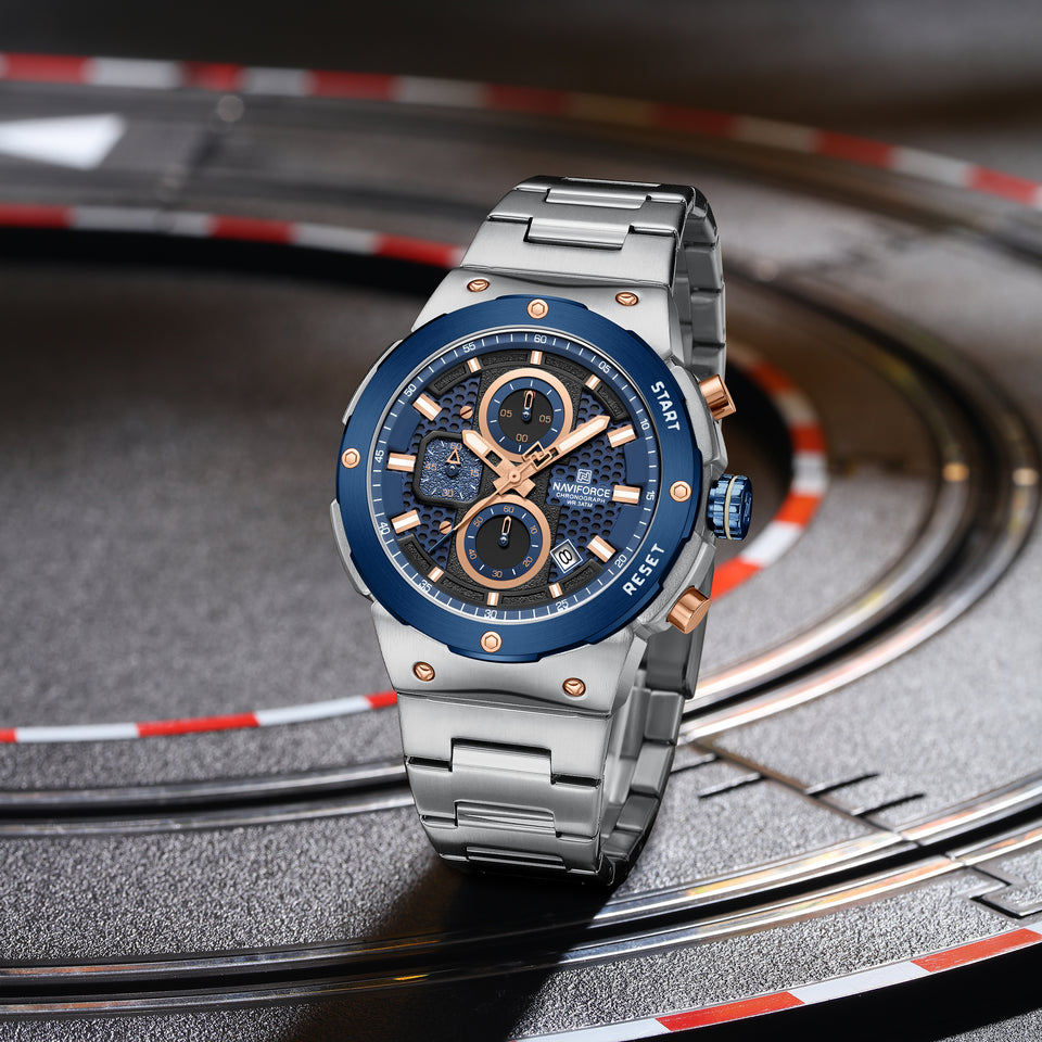 NAVIFORCE 8072 BLUE SILVER