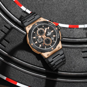 NAVIFORCE 8072 BLACK GOLD ROSE