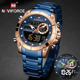 NAVIFORCE 9163 AZUL GOLD ROSE