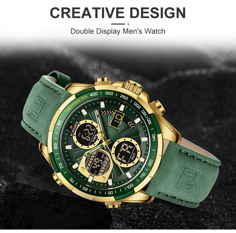 NAVIFORCE 9197 GOLD GREEN